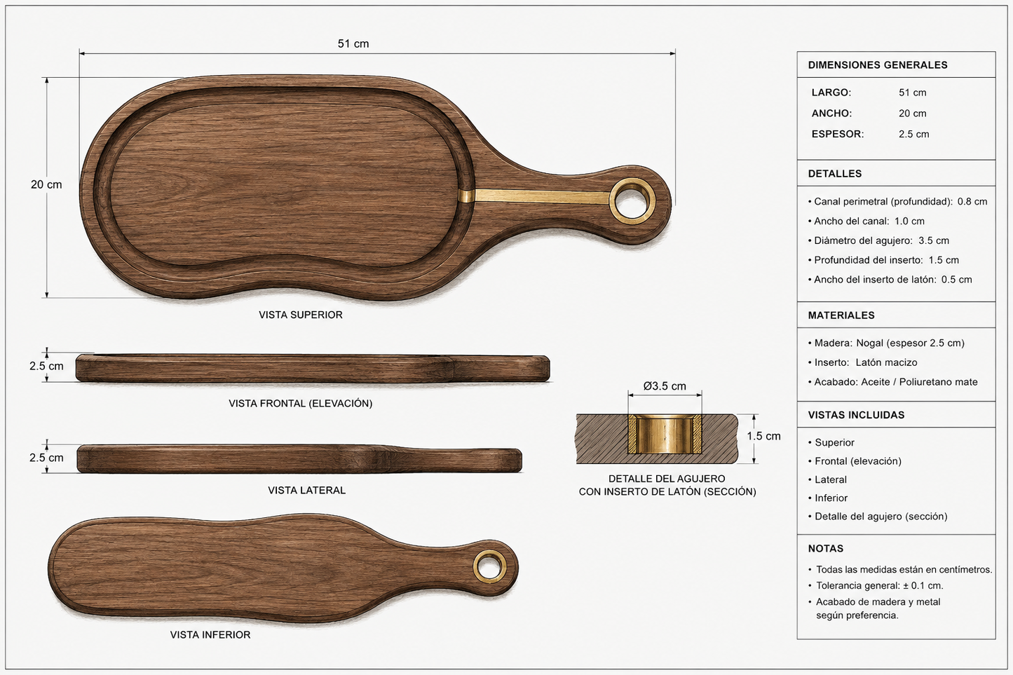 Tabla para Charcuteria